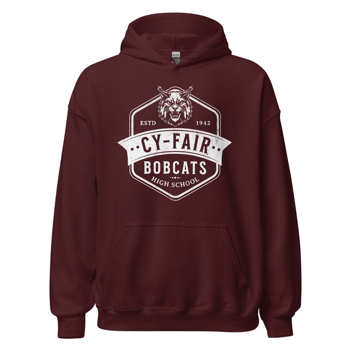 Cy-Fair High School Bobcats Maroon Classic Unisex Hoodie 209