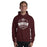 Man wearing Cy-Fair High School Bobcats Maroon Classic Unisex Hoodie 209