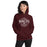 Woman wearing Cy-Fair High School Bobcats Maroon Classic Unisex Hoodie 211