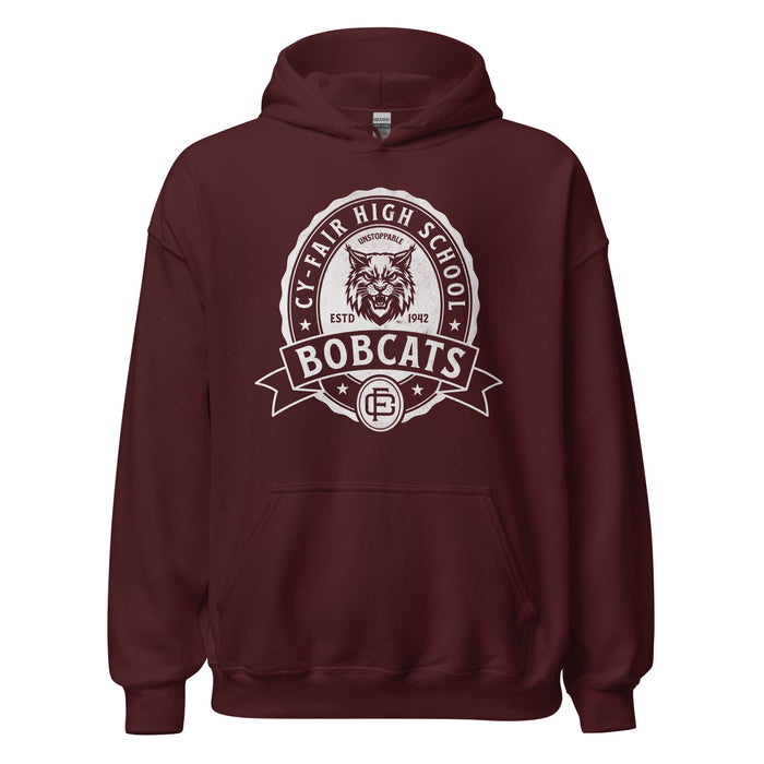 Cy-Fair High School Bobcats Maroon Classic Unisex Hoodie 212