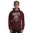 Man wearing Cy-Fair High School Bobcats Maroon Classic Unisex Hoodie 213