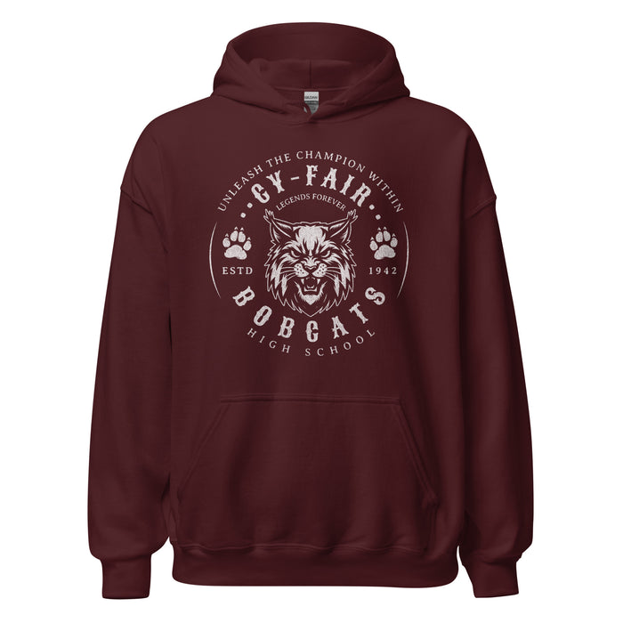 Cy-Fair High School Bobcats Maroon Classic Unisex Hoodie 214