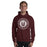 Man wearing Cy-Fair High School Bobcats Maroon Classic Unisex Hoodie 216