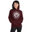 Woman wearing Cy-Fair High School Bobcats Maroon Classic Unisex Hoodie 216