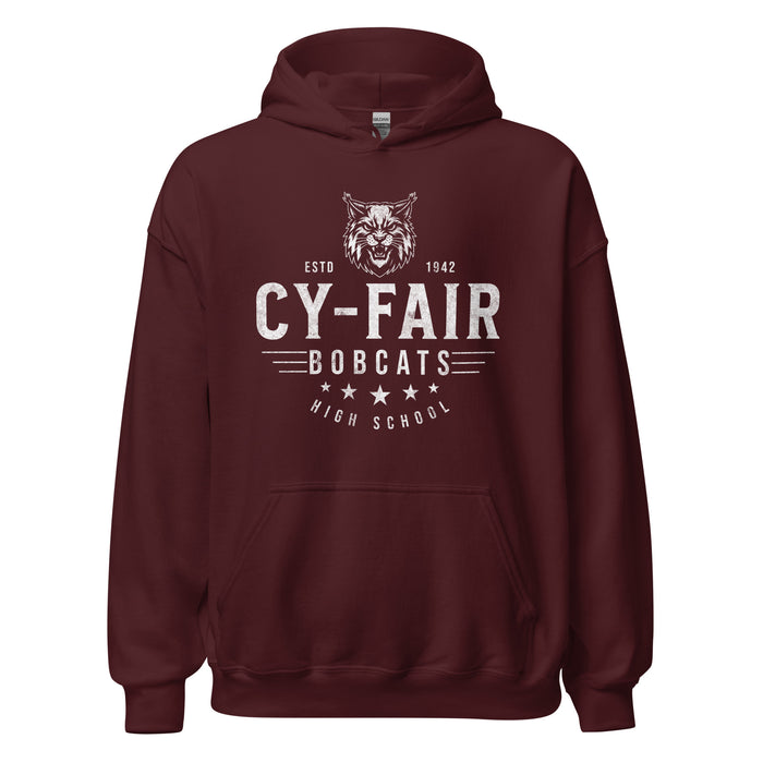 Cy-Fair High School Bobcats Maroon Classic Unisex Hoodie 217