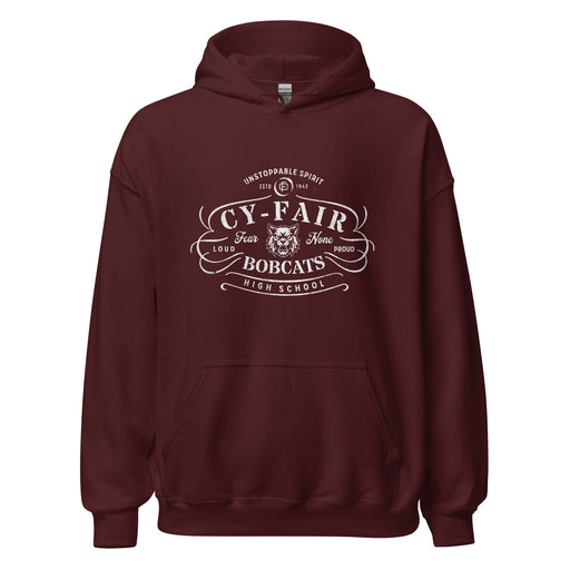 Cy-Fair High School Bobcats Maroon Classic Unisex Hoodie 221