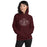 Woman wearing Cy-Fair High School Bobcats Maroon Classic Unisex Hoodie 221