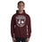 Man wearing Lewisville High School Farmers Maroon Classic Unisex Hoodie 204