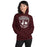 Woman wearing Lewisville High School Farmers Maroon Classic Unisex Hoodie 204