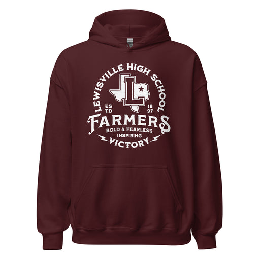 Lewisville High School Farmers Maroon Classic Unisex Hoodie 206