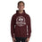 Man wearing Lewisville High School Farmers Maroon Classic Unisex Hoodie 206