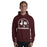 Man wearing Lewisville High School Farmers Maroon Classic Unisex Hoodie 208