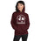 Woman wearing Lewisville High School Farmers Maroon Classic Unisex Hoodie 208