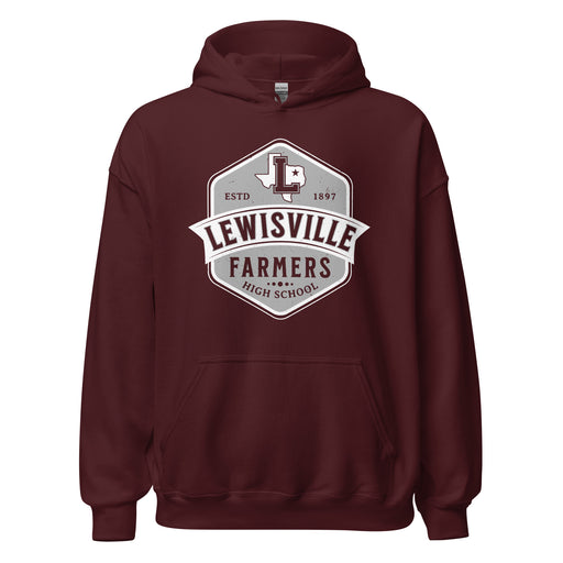 Lewisville High School Farmers Maroon Classic Unisex Hoodie 209