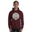 Man wearing Lewisville High School Farmers Maroon Classic Unisex Hoodie 209