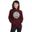 Woman wearing Lewisville High School Farmers Maroon Classic Unisex Hoodie 209