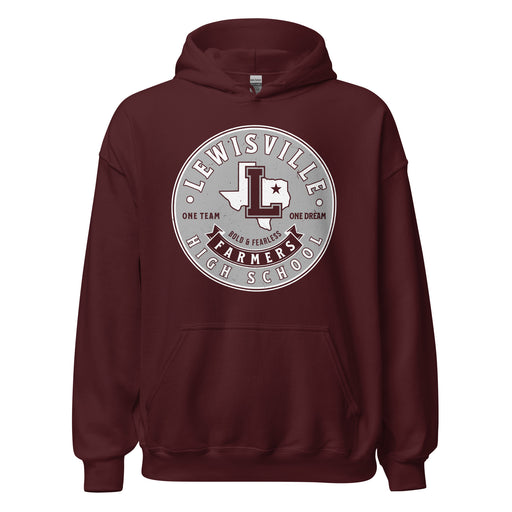 Lewisville High School Farmers Maroon Classic Unisex Hoodie 215