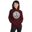 Woman wearing Lewisville High School Farmers Maroon Classic Unisex Hoodie 215