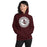 Woman wearing Lewisville High School Farmers Maroon Classic Unisex Hoodie 216