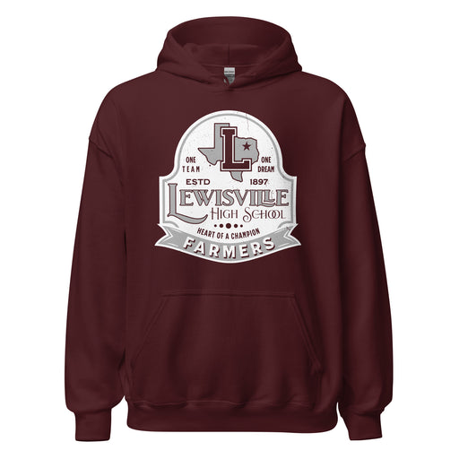 Lewisville High School Farmers Maroon Classic Unisex Hoodie 219