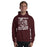 Man wearing Round Rock High School Dragons Maroon Classic Unisex Hoodie 205