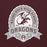 Close-up view of Round Rock High School Dragons Maroon Classic Unisex Hoodie 212