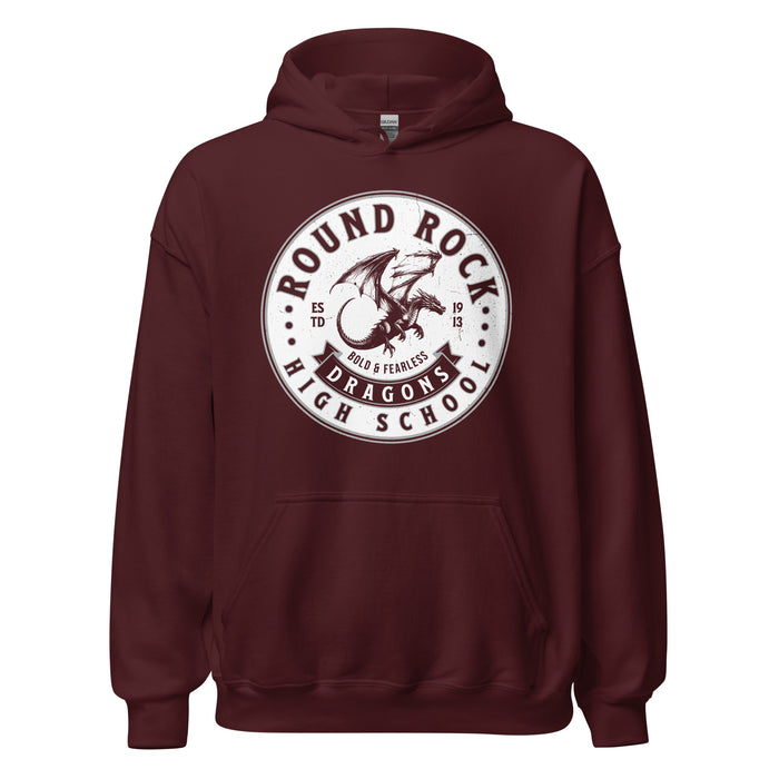 Round Rock High School Dragons Maroon Classic Unisex Hoodie 215