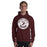 Man wearing Round Rock High School Dragons Maroon Classic Unisex Hoodie 215