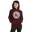 Woman wearing Round Rock High School Dragons Maroon Classic Unisex Hoodie 216