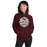 Woman wearing Round Rock High School Dragons Maroon Classic Unisex Hoodie 209