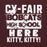 Close-up view of Cy-Fair High School Bobcats Maroon Classic Unisex Hoodie 231