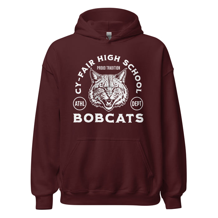 Cy-Fair High School Bobcats Maroon Classic Unisex Hoodie 208