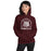 Woman wearing Cy-Fair High School Bobcats Maroon Classic Unisex Hoodie 208