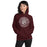 Woman wearing Cy-Fair High School Bobcats Maroon Classic Unisex Hoodie 224