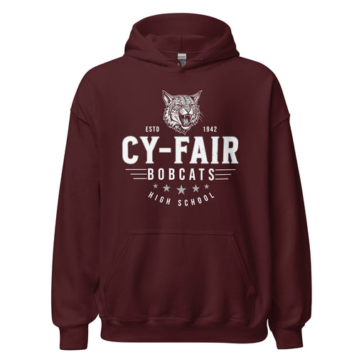 Cy-Fair High School Bobcats Maroon Classic Unisex Hoodie 217