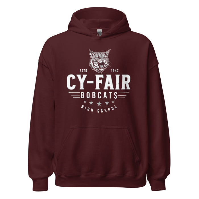 Cy-Fair High School Bobcats Maroon Classic Unisex Hoodie 217