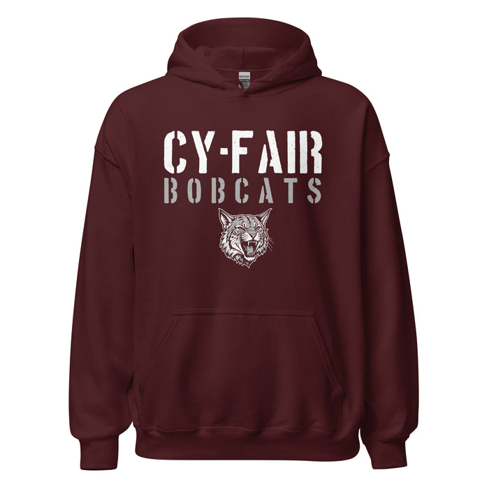 Cy-Fair High School Bobcats Maroon Classic Unisex Hoodie 017