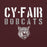 Close-up view of Cy-Fair High School Bobcats Maroon Classic Unisex Hoodie 017