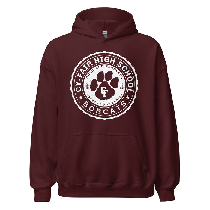 Cy-Fair High School Bobcats Maroon Classic Unisex Hoodie 216