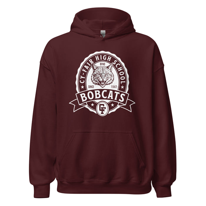 Cy-Fair High School Bobcats Maroon Classic Unisex Hoodie 212