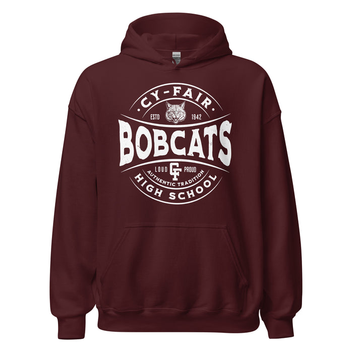 Cy-Fair High School Bobcats Maroon Classic Unisex Hoodie 218
