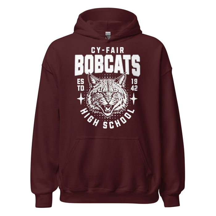 Cy-Fair High School Bobcats Maroon Classic Unisex Hoodie 204