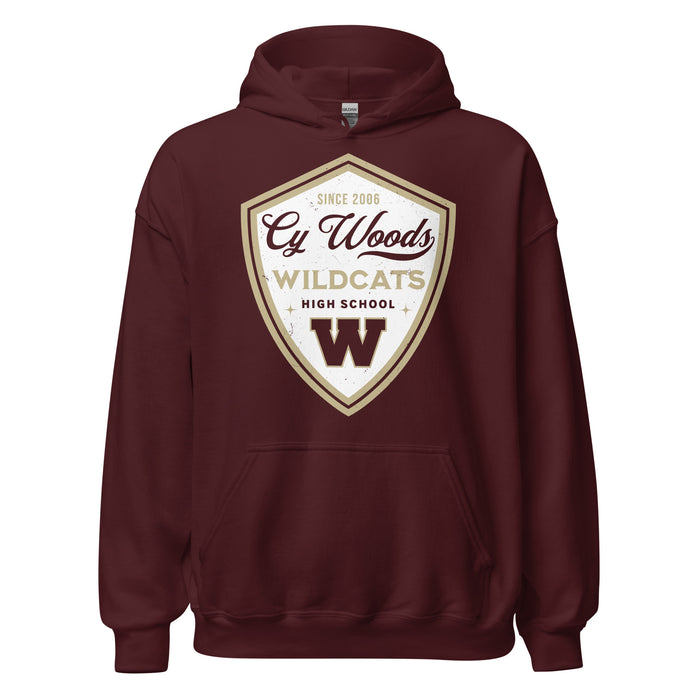 Cypress Woods High School Wildcats Maroon Classic Unisex Hoodie 225