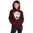 Woman wearing Cypress Woods High School Wildcats Maroon Classic Unisex Hoodie 225
