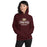 Woman wearing Cypress Woods High School Wildcats Maroon Classic Unisex Hoodie 222