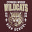 Close-up view of Cypress Woods High School Wildcats Maroon Classic Unisex Hoodie 204