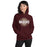 Woman wearing Cypress Woods High School Wildcats Maroon Classic Unisex Hoodie 011