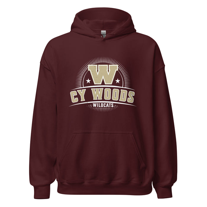 Cypress Woods High School Wildcats Maroon Classic Unisex Hoodie 221