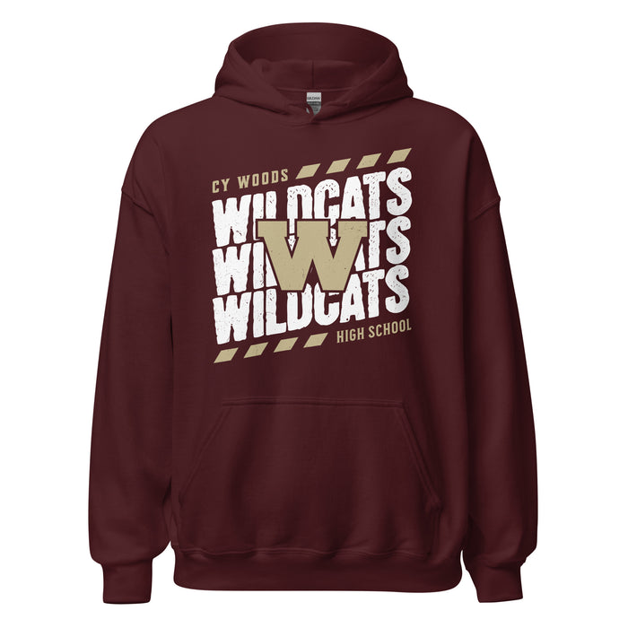 Cypress Woods High School Wildcats Maroon Classic Unisex Hoodie 223