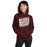 Woman wearing Cypress Woods High School Wildcats Maroon Classic Unisex Hoodie 223